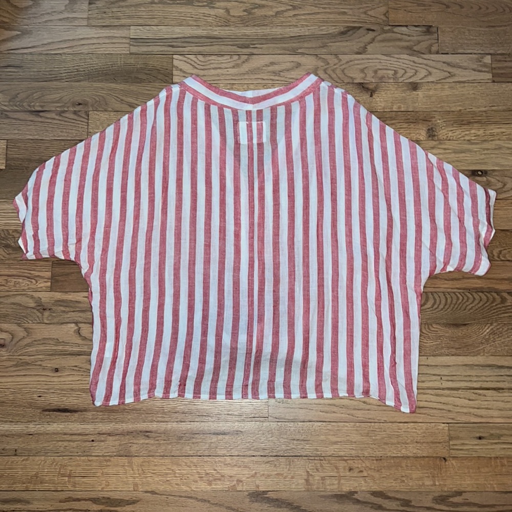 Rails. Red White Stripe Blouse Size L - image 7
